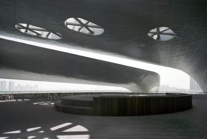 Perforated panels make the landscape beautiful