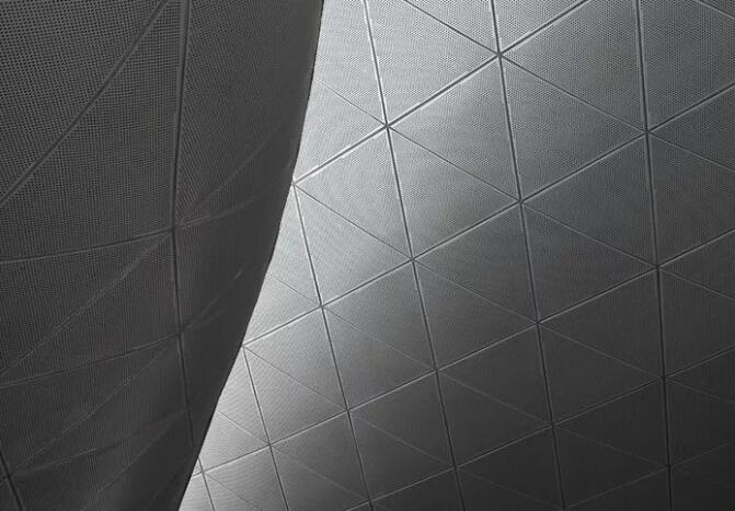 Perforated panels make the landscape beautiful