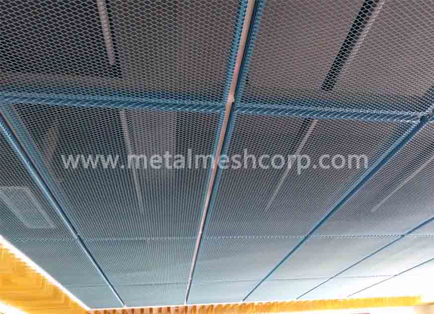 Shopping Mall with Metal Mesh Ceilings