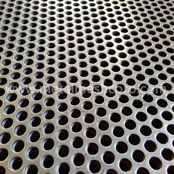 Staggered 60 Degrees Round Hole Perforated Metal
