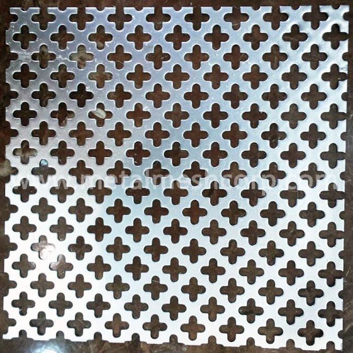Cross hole perforated metal sheet
