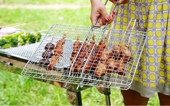 BBQ Barbeque Mesh Grill Net with Handle BBQ Barbeque Mesh Grill Net with Handle