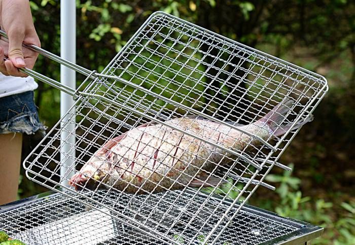 BBQ Barbeque Mesh Grill Net with Handle BBQ Barbeque Mesh Grill Net with Handle