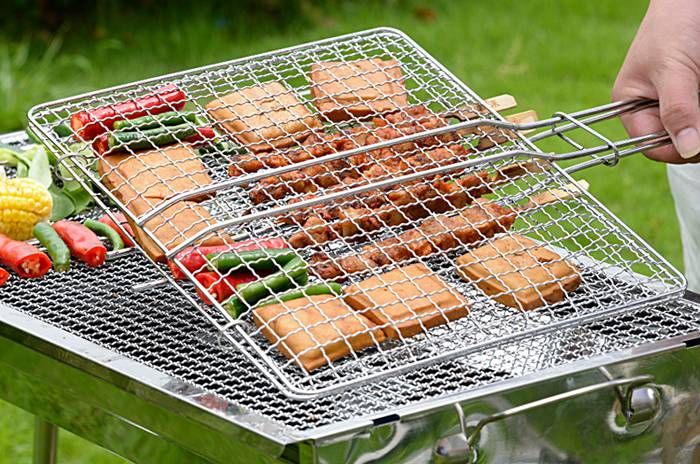 BBQ Barbeque Mesh Grill Net with Handle BBQ Barbeque Mesh Grill Net with Handle