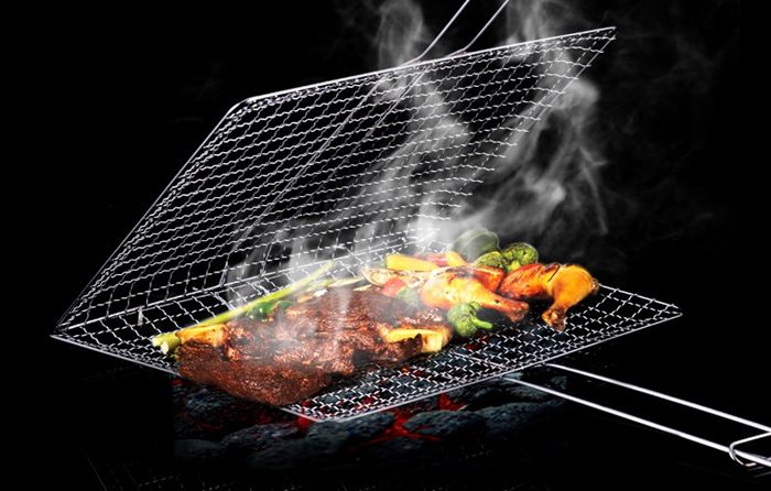 BBQ Barbeque Mesh Grill Net with Handle BBQ Barbeque Mesh Grill Net with Handle